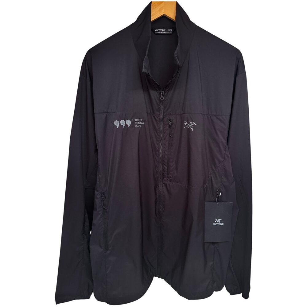 Arc'teryx Mens Full-Zip Squamish Jacket XL Black Gray X000010284